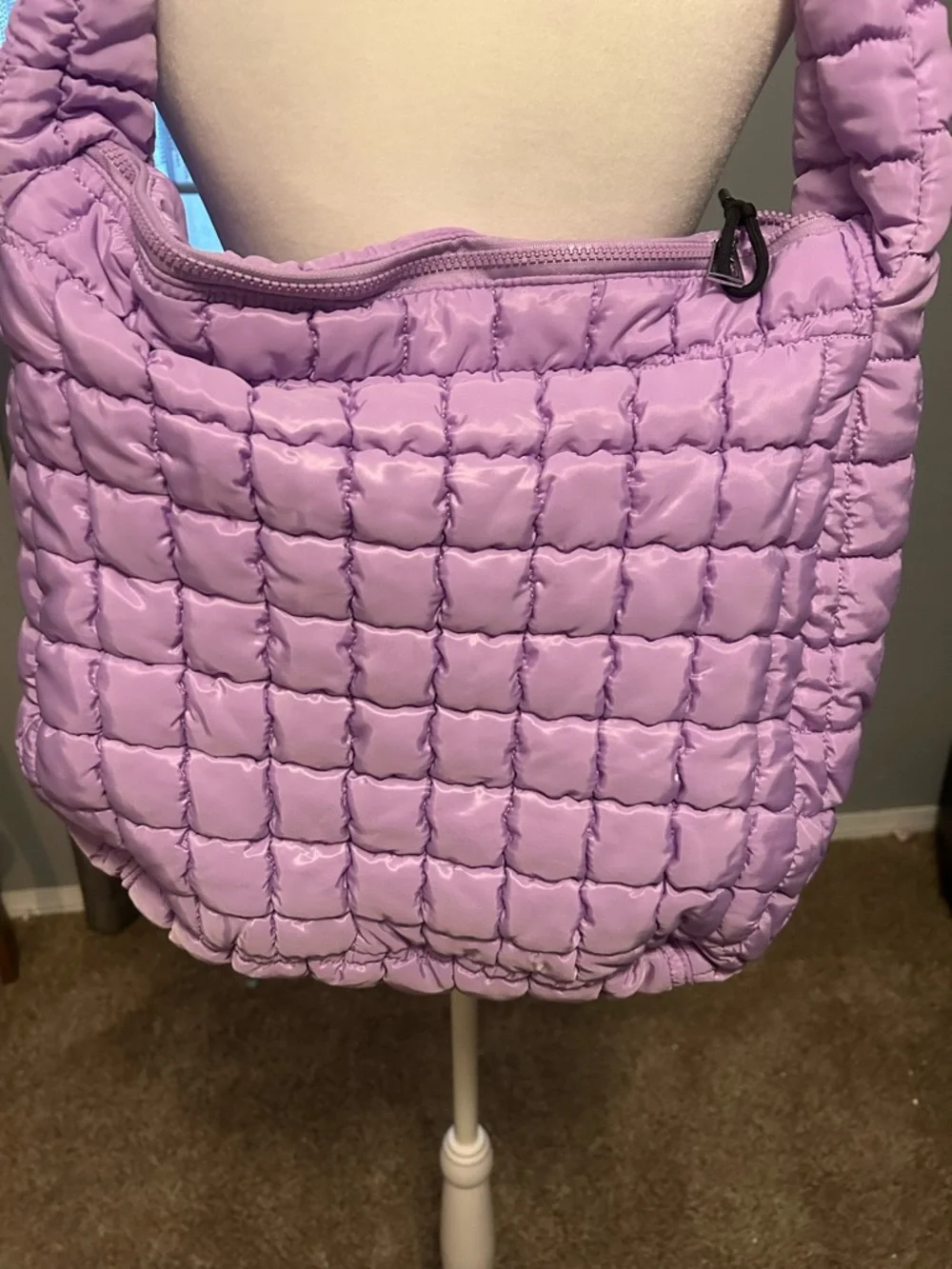 Pink Lily Quilted Lavender Shoulder Tote - Picture 2 of 11
